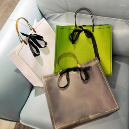 Geschenkwikkeling PVC Tote Tas High-End kledingwinkel Handtas Mode Custom Logo Packaging 3pcs