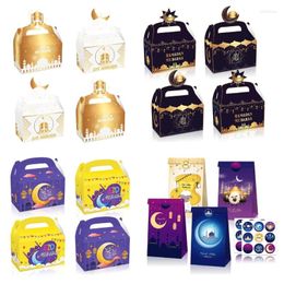 Geschenkwikkel Ramadan Party Treat -tassen en wikkelstickers snoep voor Eid Mubarak Box Goodie Bag