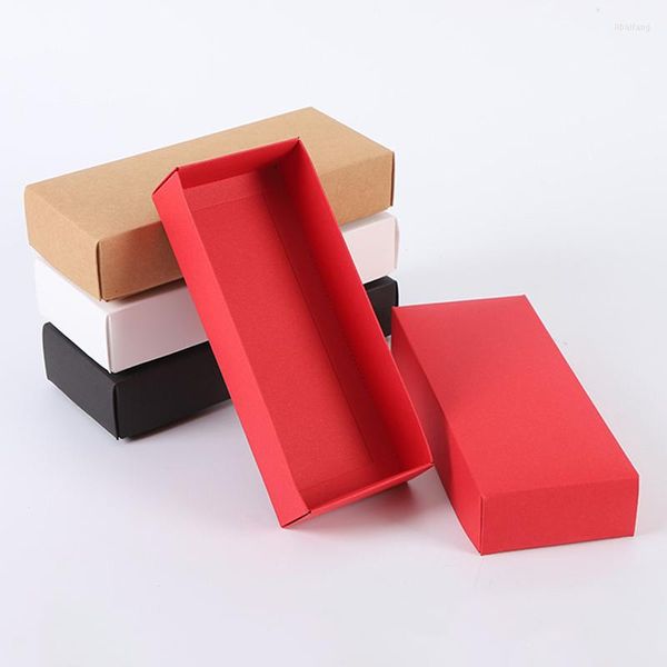 Caja de juego de joyería de cartón rectangular de papel de regalo para pendiente, anillo, collar, cajas de embalaje para fiesta de boda, caja organizadora de joyas