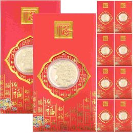 Emballage cadeau rouge année enveloppes paquets argent Hongbao Festival printemps fournitures sacs fête poche sac Bao Hong Cash
