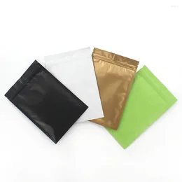 Enveloppe-cadeau refermable Matte noir blanc vert or d'aluminium en aluminium cadeaux pochettes en plastique plat sacs pour les petites entreprises 50 pcs
