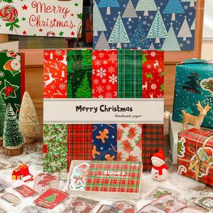 Cadeau cadeau style rétro compte à main série de Noël thème matériel autocollant papier de fond papier indésirable journal artisanat
