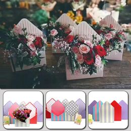 Emballage cadeau romantique fleur boîtes en papier enveloppe seau Rose Floral fête emballage carton paquet boîte sac pour décor de mariage
