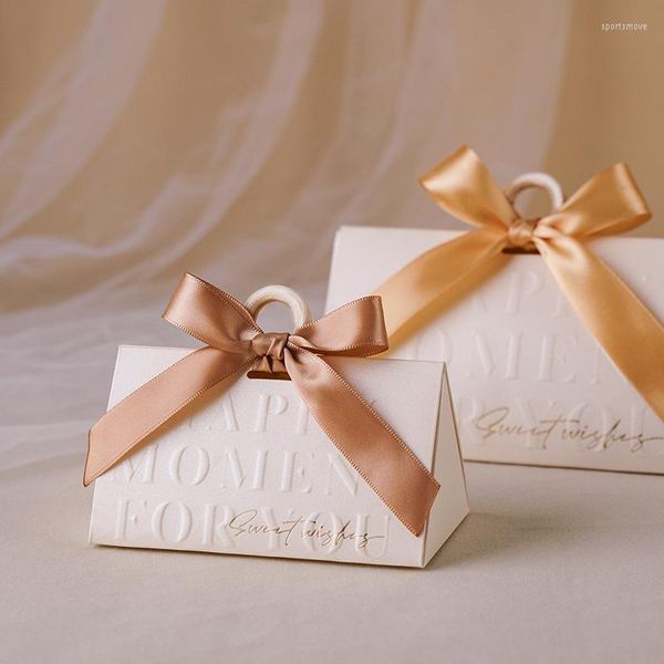 Papel de regalo S/M Caja de favores de fiesta Dulces de boda Baby Shower Bolsa de papel Cumpleaños Cajas de regalo de Navidad Embalaje