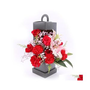 Geschenkomschakeling Vuurtoren Portable Geschenken Wrap Bloemdoos Vouw Handgemaakte boeketpakketboxen Wraps Hardboard Restore Oude manieren 6 2H DHAHT