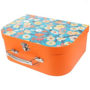 Caja de papel de regalo para servilletas sanitarias, maletas para niños, caja de cartón de mano, cajas de almacenamiento decorativas, decoración azul para el hogar