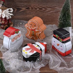 Geschenkverpakking Santa Box-cartoon Gingerbread Man blik snoep chocolade doos-kerstversiering verpakking doos snelle drop