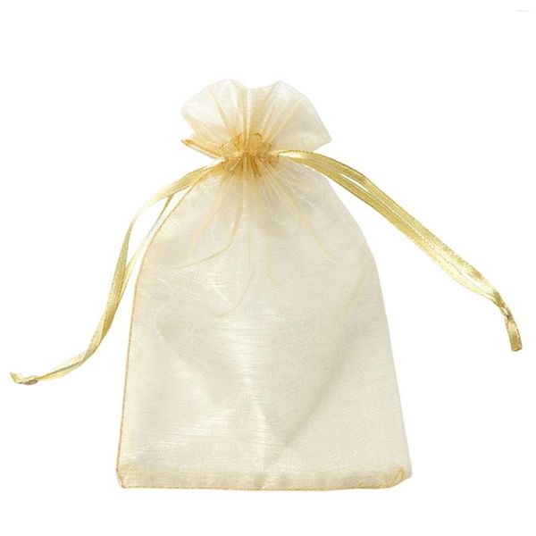 Envoltura de regalo Bolsas de joyería de organza transparente Mini bolsitas de colores surtidos para fiesta Festival de Navidad