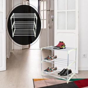 Geschenkwikkelschoenrek Organisator Schoenen Schoenen Entryway Layer Tower Metal Three Stackable roestvrije kast kasten huishouden staal