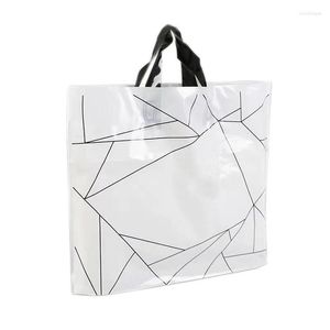 Emballage cadeau sacs à provisions vêtements sacs à main peuvent être imprimés Logo en plastique épaississement pratique grande taille emballage mode 10 pcs/lot