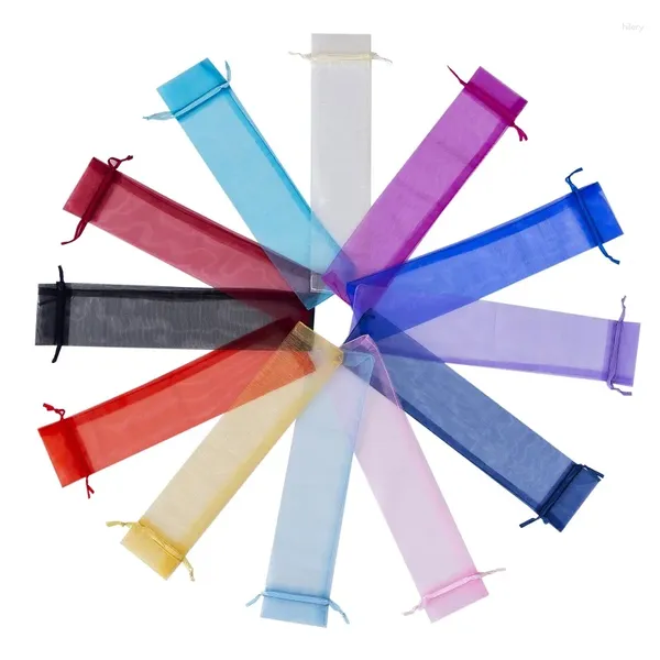 Gift Wrap Silk Pouch pour les ventilateurs à main Sac Organza Party Top Quality 100 PCS / Lot