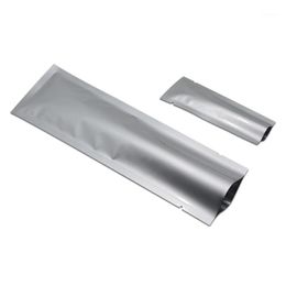 Geschenkwikkeling Zilver Open Top Zuivere Mylar Foliefas Plastic aluminium pakket Pouch Warmte Afdichten Voedselopslag Geur Groothandel Groothandel