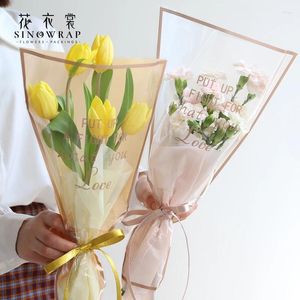 Geschenkwikkeling Sinowrap Flower Bouquet -pakket Bag Valentijnsdag Rose Wikkel Opp verpakkingszakken voor trouwfeestje