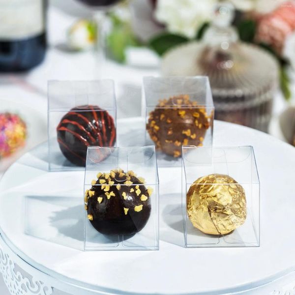 Cadeau cadeau petites boîtes de bonbons traiter clair unique chocolat truffes faveurs de fête pour bébé douche anniversaire mariage