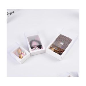 Emballage cadeau Solide Mti Purpose Trinket Organizer Kraft Paper Box Wrap Pvc Der Boxes Conteneurs de stockage de savon Rouge à lèvres Boucle d'oreille Collier 1 Dhunl