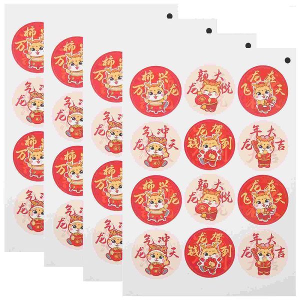 Emballage cadeau décalcomanies du festival de printemps autocollant décoration de l'année chinoise jolis petits autocollants festifs