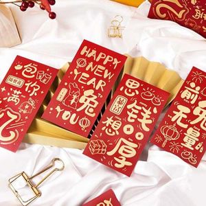 Gift Wrap Spring Festival Lever Diy Card Packing Money Bag Red Envelope Paper Envelops 2023