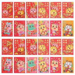 Gift Wrap Spring Festival Year Money Bags Lucky Party Paquets Red Cartoon Enveloppe de dragon chinois Hongbao