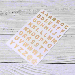 Autocollants d'emballage cadeau Lettre Autocollant Alphabet Lettres Scrapbooking Decal Transparent Stamping Numéro Anglais Fer Grand Adhésif Glitter