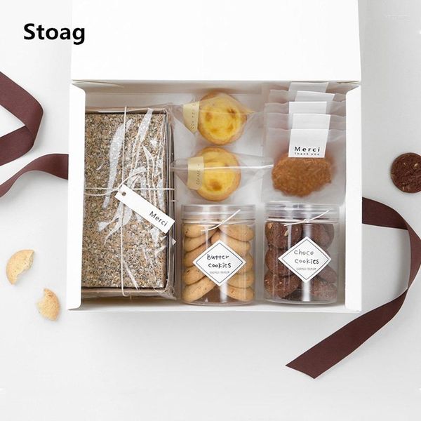 Emballage cadeau StoBag 10 pièces blanc biscuits emballage papier boîte bricolage à la main décoration anniversaire mariage fête faveur