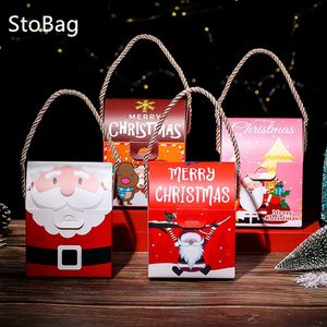 Cadeaupapier StoBag-Kerstavondverpakking Klein cadeau Ping An Guo Kleuterschool Kinderfeest Creatieve decoratiebenodigdheden 50 stuks 231214