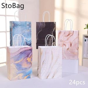 Enveloppe cadeau stobag marbre gros prix kraft fourre-tout