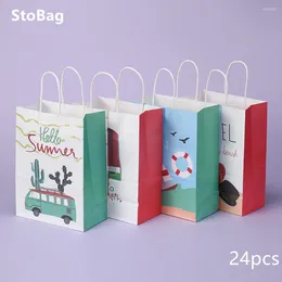 Enveloppe-cadeau Sacs en papier stobag emballage cadeaux biscuits desserts snack de bonbons pour baby shower anniversaire souvenirs Supplies décoratives en gros