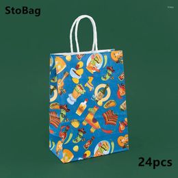 Enveloppe cadeau Stobag Shopping Packaging Sacs Cartoon Kraft Paper Birthday Gifts Candy Bread Chocolate Suppily