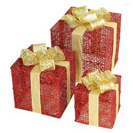 Geschenkwikkeling Opbergdoos Gold Home Craft Christmas Decoratie Shining Design voor kinderen Vrienden Smeedijzeren 3 stks 3 -size dozen