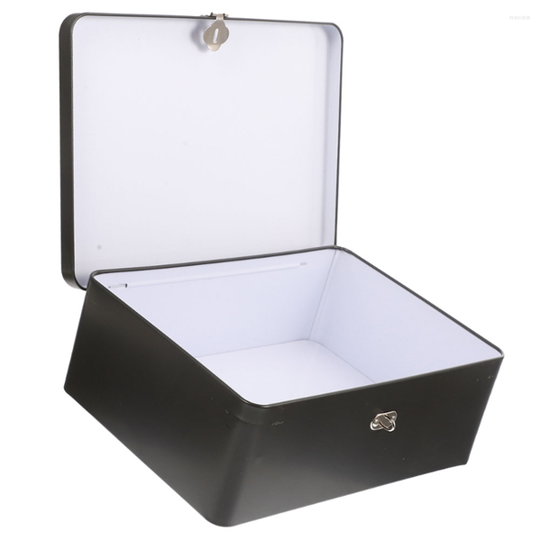 Caja de almacenamiento de papel de regalo, cerradura de hojalata, llave de lata, tapas de latas decorativas de Metal pequeño, decoraciones para ceremonia de dulces de boda