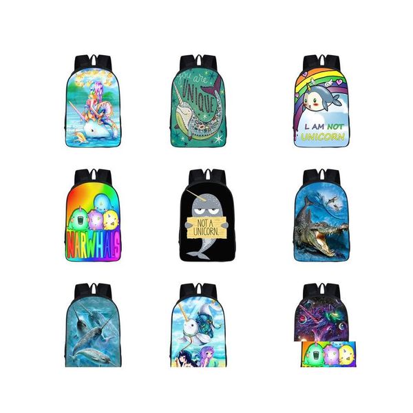 Gift Wrap Student Sirmaid sac à dos 10 Design Custom 3D Girls Sackepacks High Capacile Barbag Boy Zipper Sacs 06 Drop Livrot Home DH8DM