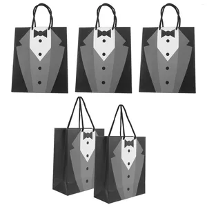Gift enveloppe élégante Création Shopping Coutrage Sacs en papier époux de smoking noir cosmétique pour les vacances