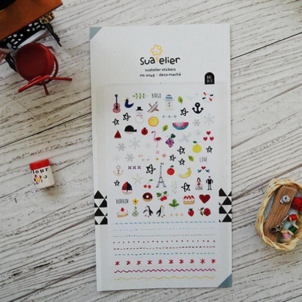 Enveloppe cadeau Suatelier Deco Mache autocollants Nail Phone Planner Diary Pet Star Snowflake Scrapbooking DIY Hobby Stationery Fournisseur