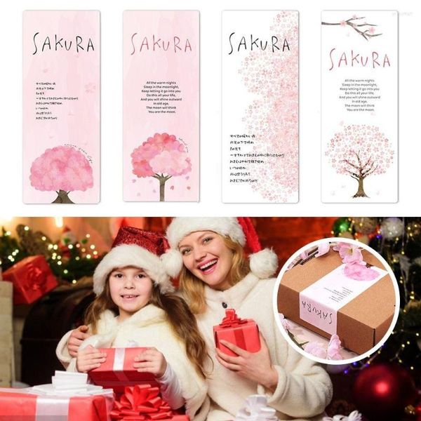 Suministros de papel de regalo Ventas al por menor en línea Envoltura Etiquetas de sellado de saludo para pequeñas empresas Pegatina de Sakura Patrón de flor de primavera