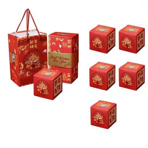 Emballage cadeau Boîte surprise Explosion pour enveloppe rouge rebondissante pliante unique avec luxe de confettis