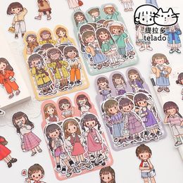 Geschenkwikkel Telado Leuk 4 Seasons Girl Stickers Happy Planner Accessoires Scrapbooking Materiaal Computer Journaling Diy Hobby Craft