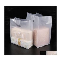 Cadeau cadeau Merci Sac en plastique Sac de rangement en tissu avec poignée Fête de mariage Gâteau de bonbons Drop Livraison Maison Jardin Fournitures de fête Ev DHF2R