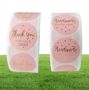 Geschenkwikkeling Bedankt Stickers voor Small Businessstickers Labels Envelopesbubble Mailers en Bags Packaging 500 stuks elke Roll9082876