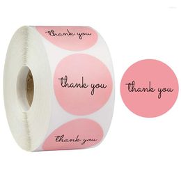 Emballage cadeau merci autocollants étiquette rose petite entreprise paquets de colis boîte d'emballage enveloppe féliciter faveur fournitures 1 pouce rouleau rond