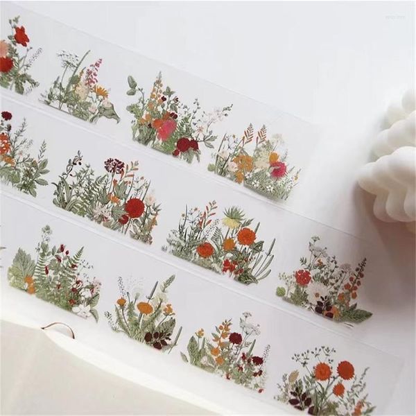 Emballage cadeau les fleurs fleurissent Floral Washi ruban pour animaux de compagnie pour la fabrication de cartes décoration bricolage Scrapbooking Plan autocollants