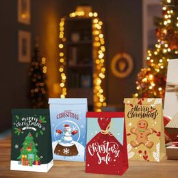 Cadeaupapier Dikke papieren zak Verpakking voor geschenken Herbruikbare kersttassen Feestelijke kerstman Sneeuwpop Boompatronen Traktaties Snoep