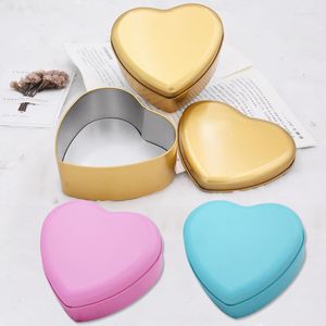 Geschenkwikkeling Tin Box Large Heart 12.5x11.5x4.5 cm Metal Packaging Candy Mooncake Happy