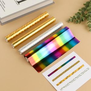 Rollo de aluminio reactivo de tóner de regalo para la impresora láser laminador estampado láminas holográficas tarjetas de papel haciendo invitación