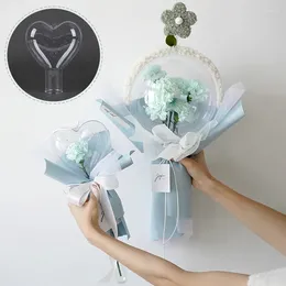 Geschenkwikkeling transparante balverpakkingsdoos hartvorm bloembakken rozen boeket materiaal bruiloft verjaardagsfeestje decor benodigdheden