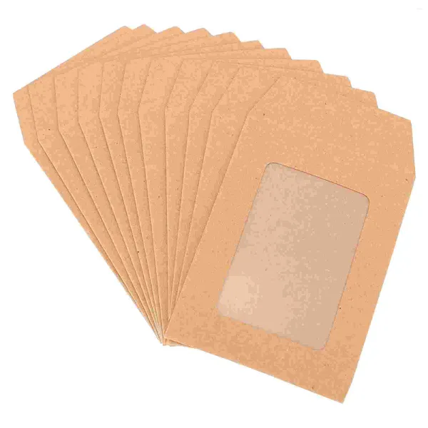 Envoltura de regalo transparente tarjetas de felicitación de papel kraft sobresal