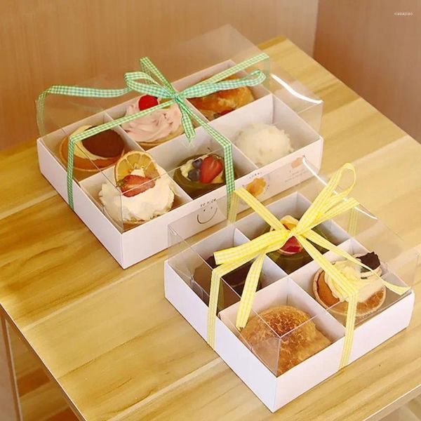 Boîte à cupcakes portables transparente Boîtes à gâteau de pain avec fenêtre de fenêtre Passtry Emballage de mariage Baby Shower