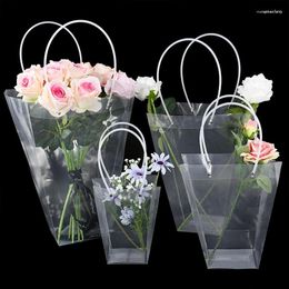Geschenkverpackung, transparente Einkaufstasche für Blumenverpackungen, PVC, wasserdicht, Shop, Geburtstag, Hochzeit, Zubehör
