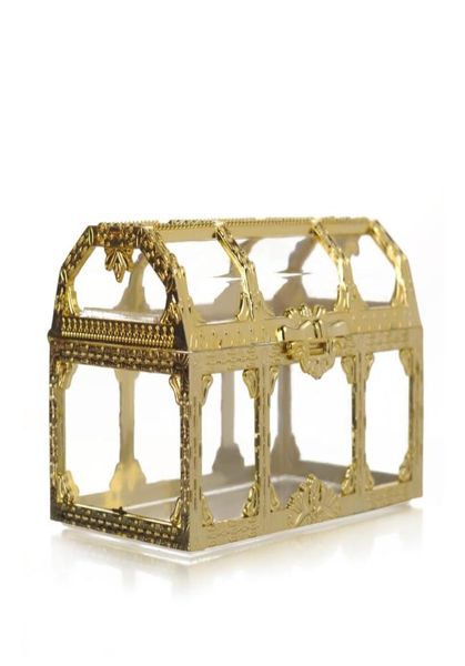 Cadeau Wrap Coffre au trésor Boîtes à bijoux Clear Mini Candy Box Organisateur de stockage en plastique Conteneur de fête de mariage Taille 2 15RT3 Zz6319184