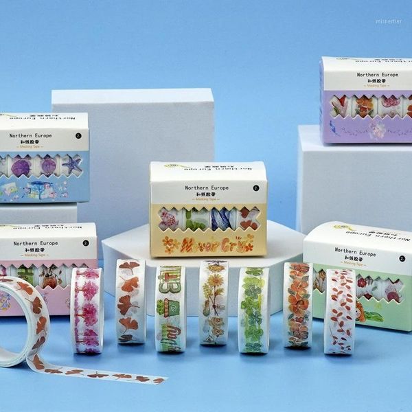 Envoltura de regalo Diseño único Dibujos animados Pequeño material de álbum de recortes fresco Washi Cinta de papel Productos DIY Etiqueta autoadhesiva decorativa
