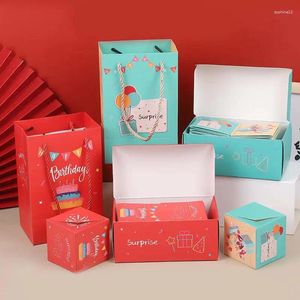 Cadeau enveloppe en argent Boîte de vacances Cartes de souhait surprenantes avec 20 petites boîtes Set surprise d'anniversaire de Noël